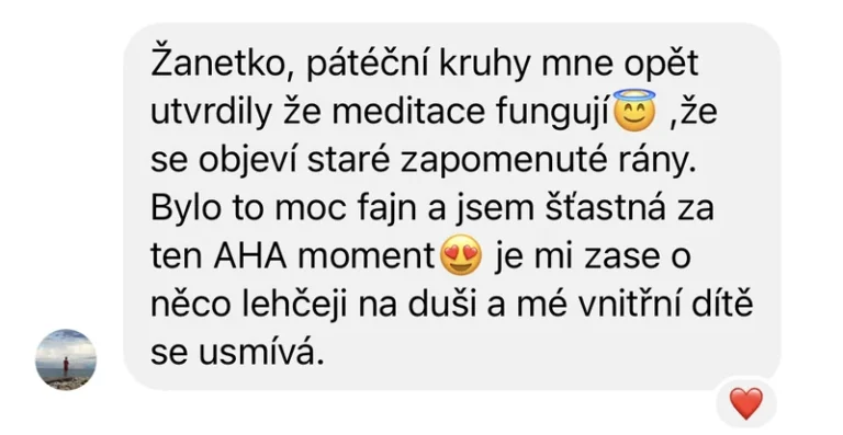Recenze klientky ženských kruhů – meditace, zapomenuté rány, AHA moment, vnitřní dítě