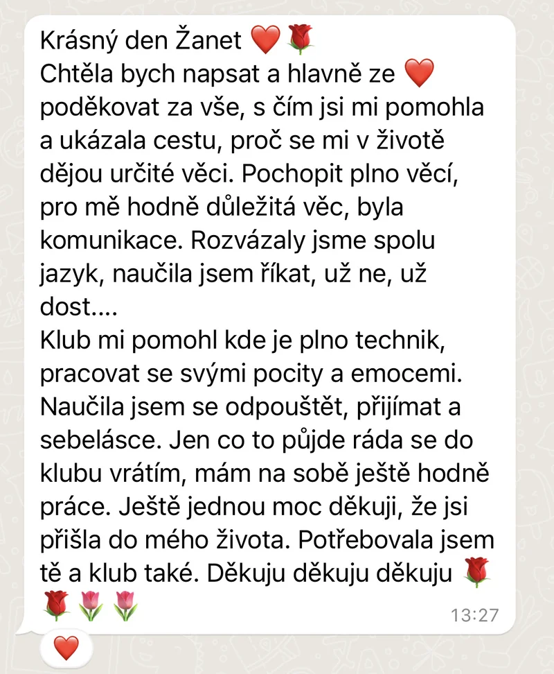 Recenze klientky Online klubu Přepis rodového otisku – odpuštění, hranice, techniky práce s emocemi