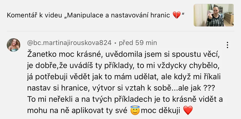 Recenze klientky Online klubu Přepis rodového otisku – praktické příklady, manipulace, vztah k sobě